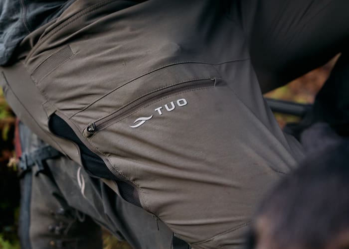 Vista Pant field photo showing side zips