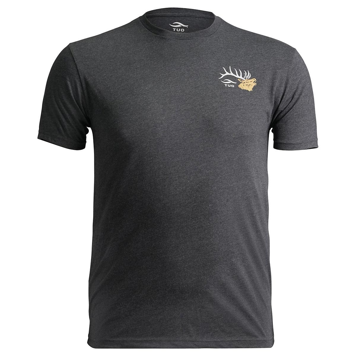 TUO Arch Elk Tee in black front facing